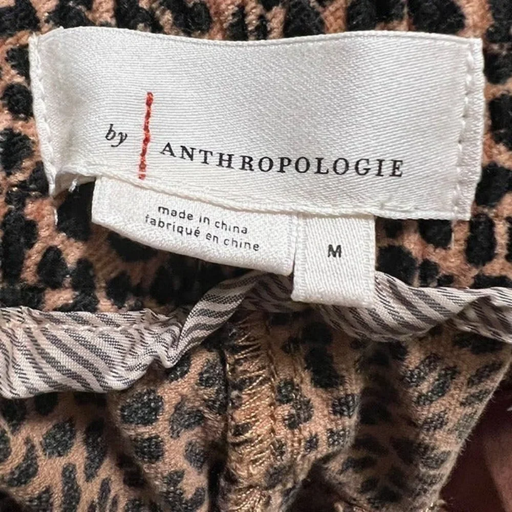 Anthropologie Kalea Leopard Print Corduroy Joggers Size Medium - Picture 7 of 11